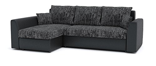 Ecksofa Paul mit Schlaffunktion! Best ECKSOFA! Eckcouch mit Bettkasten! (Lawa 17 + Soft 11) von Sofini