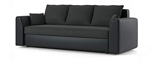 Sofini Couch Paul mit Schlaffunktion! Best Couch! Couch mit Bettkasten! (Cas 574+ Soft 11) von Sofini