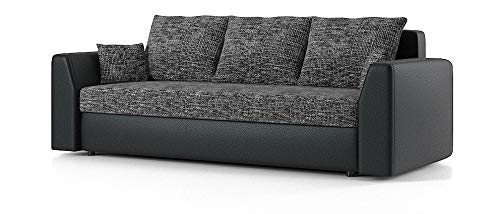 Sofini Couch Paul mit Schlaffunktion! Best Couch! Couch mit Bettkasten! (Lawa 17+ Soft 11) von Sofini