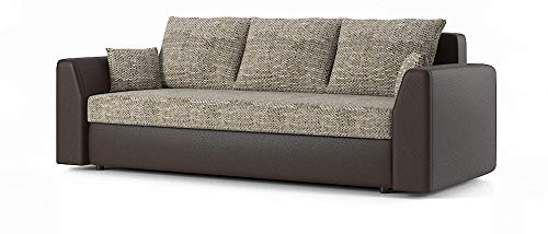 Sofini Couch Paul mit Schlaffunktion! Best Couch! Couch mit Bettkasten! (Lawa 2+ Soft 66) von Sofini