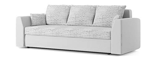 Sofini Couch Paul mit Schlaffunktion! Best Couch! Couch mit Bettkasten! (Lawa 9+ Soft 17) von Sofini