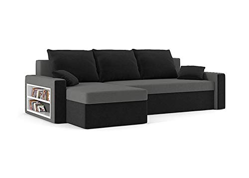 Sofini Ecksofa Drive mit Schlaffunktion! Best Ecksofa! Couch mit Bettkasten und Regalfächer! (Haiti 14+ Haiti 17) von Sofini