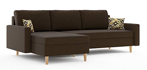 Sofini Ecksofa Etna mit Schlaffunktion! Best ECKSOFA! Eckcouch mit Bettkästen! (Lux 12) von Sofini