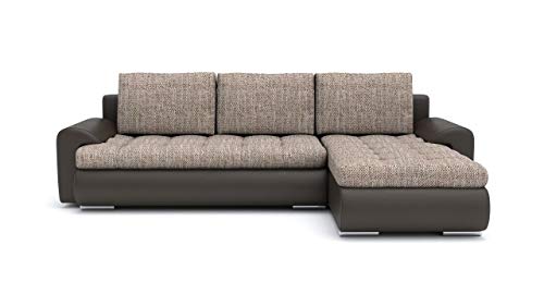 Sofini Ecksofa Tokio VI mit Schlaffunktion! Best Ecksofa! Wohnlandschaft mit Bettkasten! (Lawa 2+ Soft 66 Rechts) von Sofini