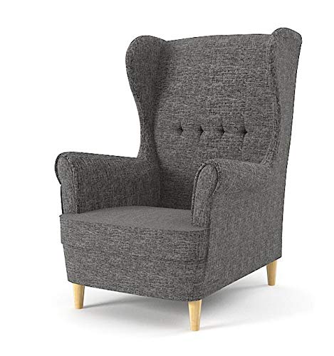 Sofini Ohrensessel Milo! Sessel für Wohnzimmer & Esszimmer! Skandinawisch, Relaxsessel aus Webstoff, Best Sessel! (Lux 06) von Sofini