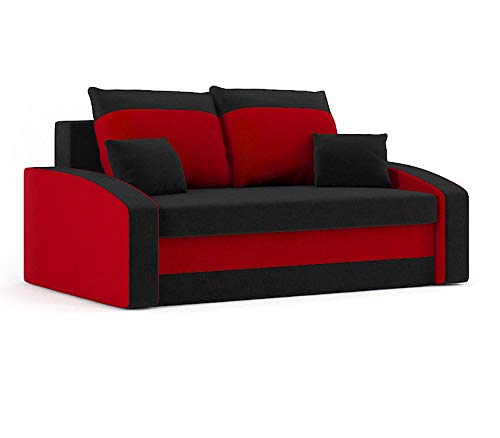 Sofini Sofa Hewlet mit Schlaffunktion! Best Sofa! 2- Sitzer Sofa! (Haiti 17+ Haiti 18) von Sofini