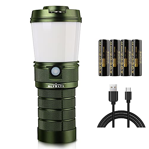 Sofirn LT1 Wiederaufladbare Led Laterne 800 Lumen, Grün Camping Licht mit 18650 button Akku 2700K bis 5000K 90 CRI USB C Ladefunktion und Powerbank Funktion von Sofirn