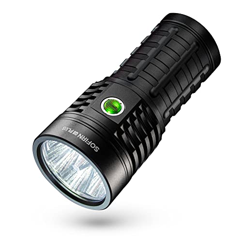 Sofirn Q8 Plus Led Taschenlampe, Superhell Tashcnelampe 16000 Lumen Leistungsstarke Taschenlampe mit 3* Aufladbare Akku USB C Taschenlampe 6x Extrem Hell XHP50.2 LEDS für Camping Wandern Outdoor von Sofirn