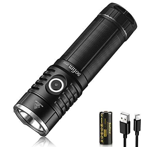 Sofirn SP33S Leistungsstarke Taschenlampe 5000 Lumen, wiederaufladbare Led USBC Laden mit 6 Helligkeitsmodi, Powerbank Funktion mit 26650 Batterie für Angeln, Wandern, Camping, Exploring von Sofirn