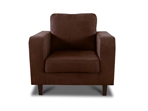 Sessel Kera - Couch, Couchsessel, Loungesessel, Stühl, Holzfüße, Velours Stoff, Couchgarnitur (Braun (Cosmic 70)) von Sofnet
