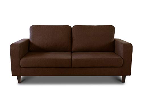 Sofa Kera 3-Sitzer, Couch 3-er, Loungesofa, Couchgarnitur, Sofagarnitur, Holzfüße, Polstersofa mit Federkern (Braun (Cosmic 70)) von Sofnet