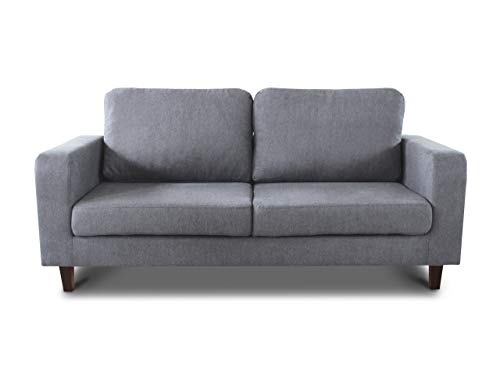 Sofa Kera 3-Sitzer, Couch 3-er, Loungesofa, Couchgarnitur, Sofagarnitur, Holzfüße, Polstersofa mit Federkern (Grau (Cosmic 160)) von Sofnet