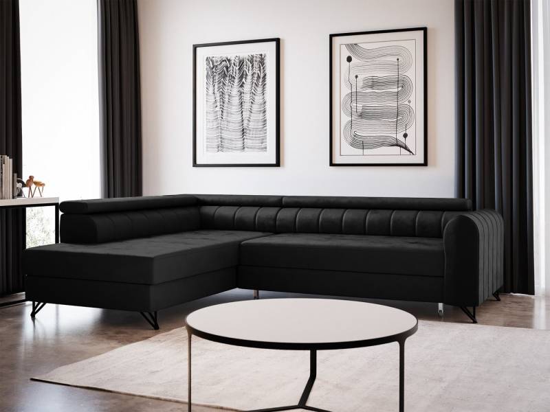 Sofnet Ecksofa Alice, mit Schlaffunktion und Bettkasten, Wohnlandschaft mit einstellbare Kopfstützen, Schlafsofa, L-form Couch von Sofnet