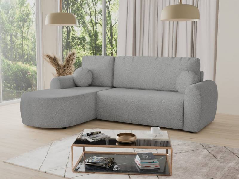 Sofnet Ecksofa Jazz, mit Schlaffunktion und Bettkasten, L-Form Couch, Bouclé-Material, Schlafsofa mit Wellenfeder von Sofnet