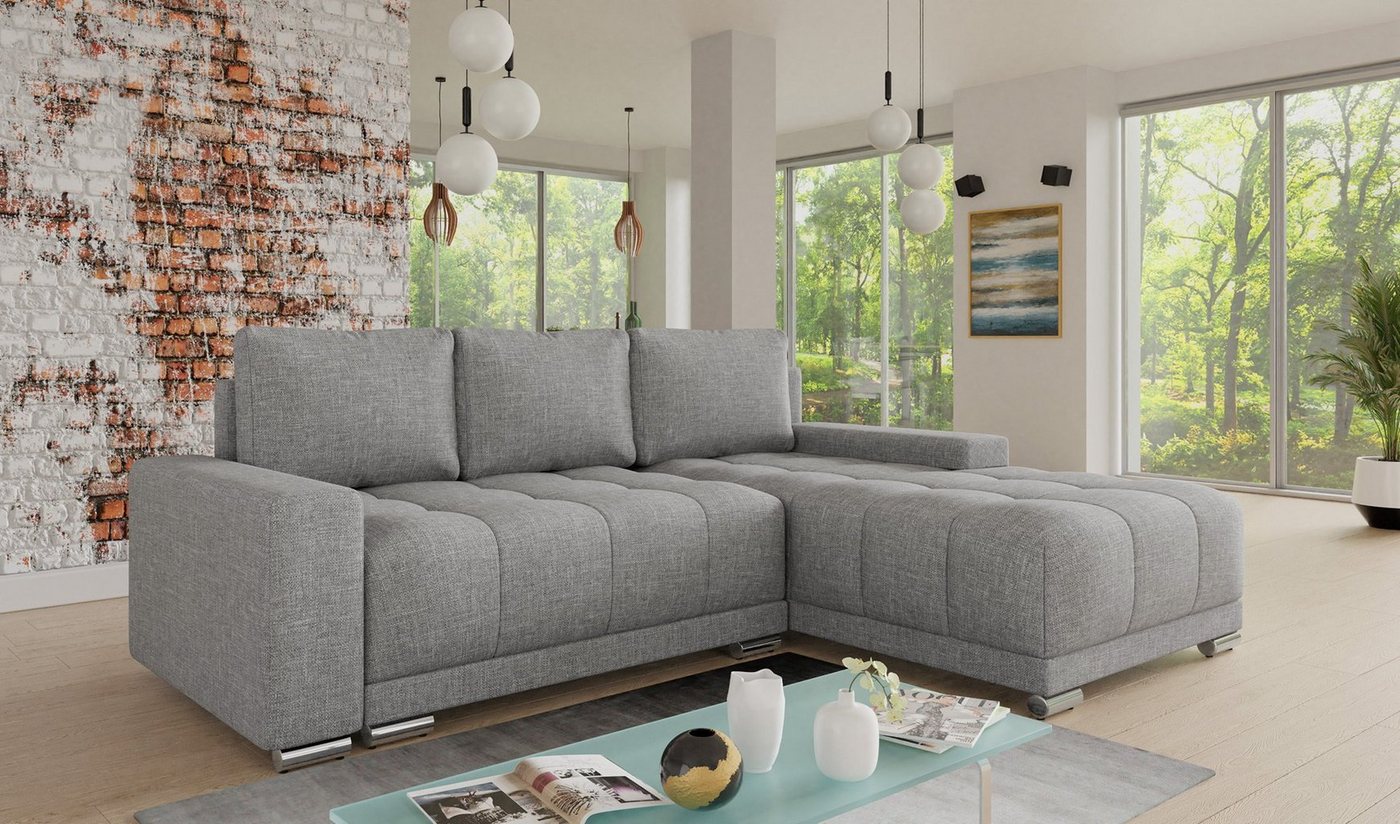 Sofnet Ecksofa Pavo, mit Schlaffunktion und Bettkasten, L-Form Couch, Polstersofa, Schlafsofa mit Bonell-Federkern von Sofnet