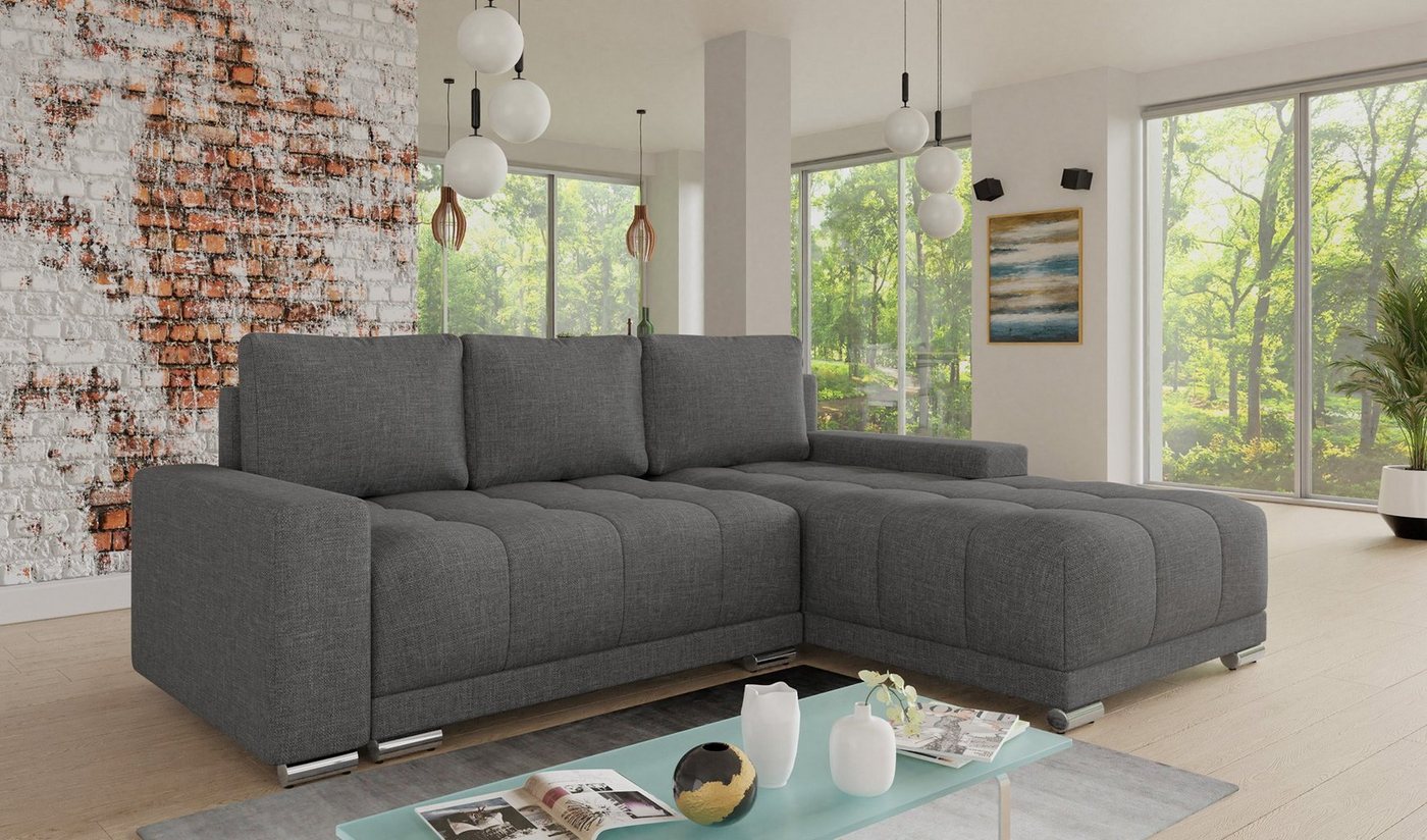 Sofnet Ecksofa Pavo, mit Schlaffunktion und Bettkasten, L-Form Couch, Polstersofa, Schlafsofa mit Bonell-Federkern von Sofnet