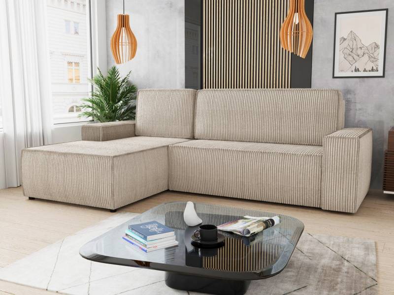 Sofnet Ecksofa Totti L, mit Schlaffunktion und Bettkasten, L-Form Couch, Cord Stoff, Schlafsofa mit Wellenfeder Sofnet Ecksofa Totti L, mit Schlaffunktion und Bettkasten, L-Form Couch, Cord Stoff, Schlafsofa mit Wellenfeder von Sofnet