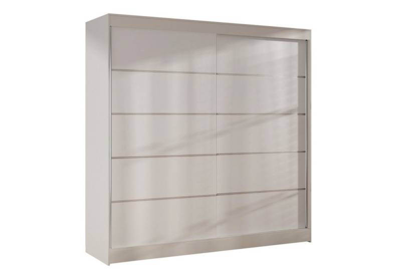 Sofnet Kleiderschrank Basti IV (mit Schiebetüren und Kleiderstange) Schwebetürenschrank mit 2 Türen, Schiebetürenschrank - 200x215x58 cm von Sofnet