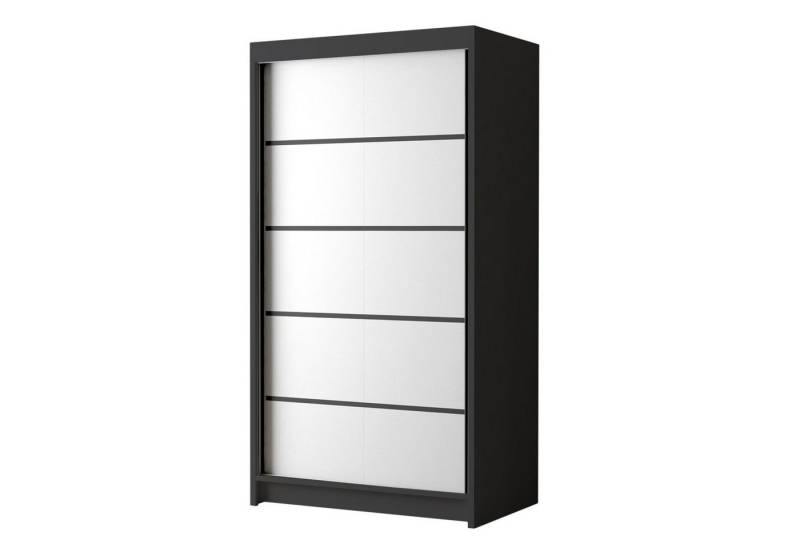 Sofnet Kleiderschrank Letto IV (mit Schiebetüren und Kleiderstange) Schwebetürenschrank mit 2 Türen, Schiebetürenschrank - 100x200x58 cm von Sofnet