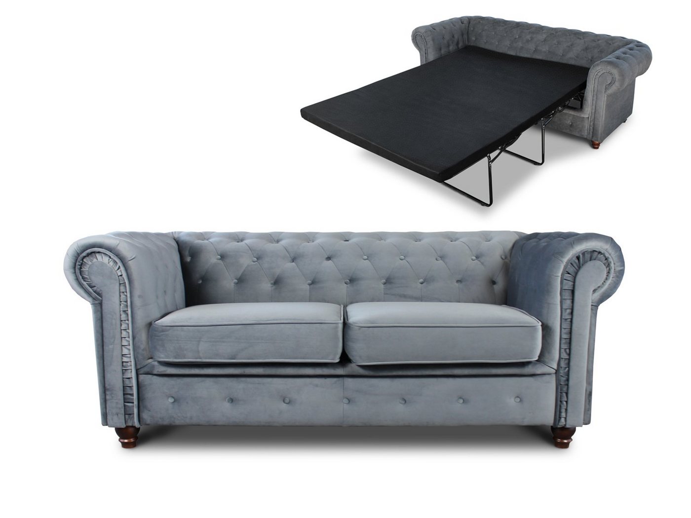 Sofnet Schlafsofa Asti 2 Bis, mit Schlaffunktion, Chesterfield Sofa 2-er, Sofagarnitur, Bettsofa von Sofnet