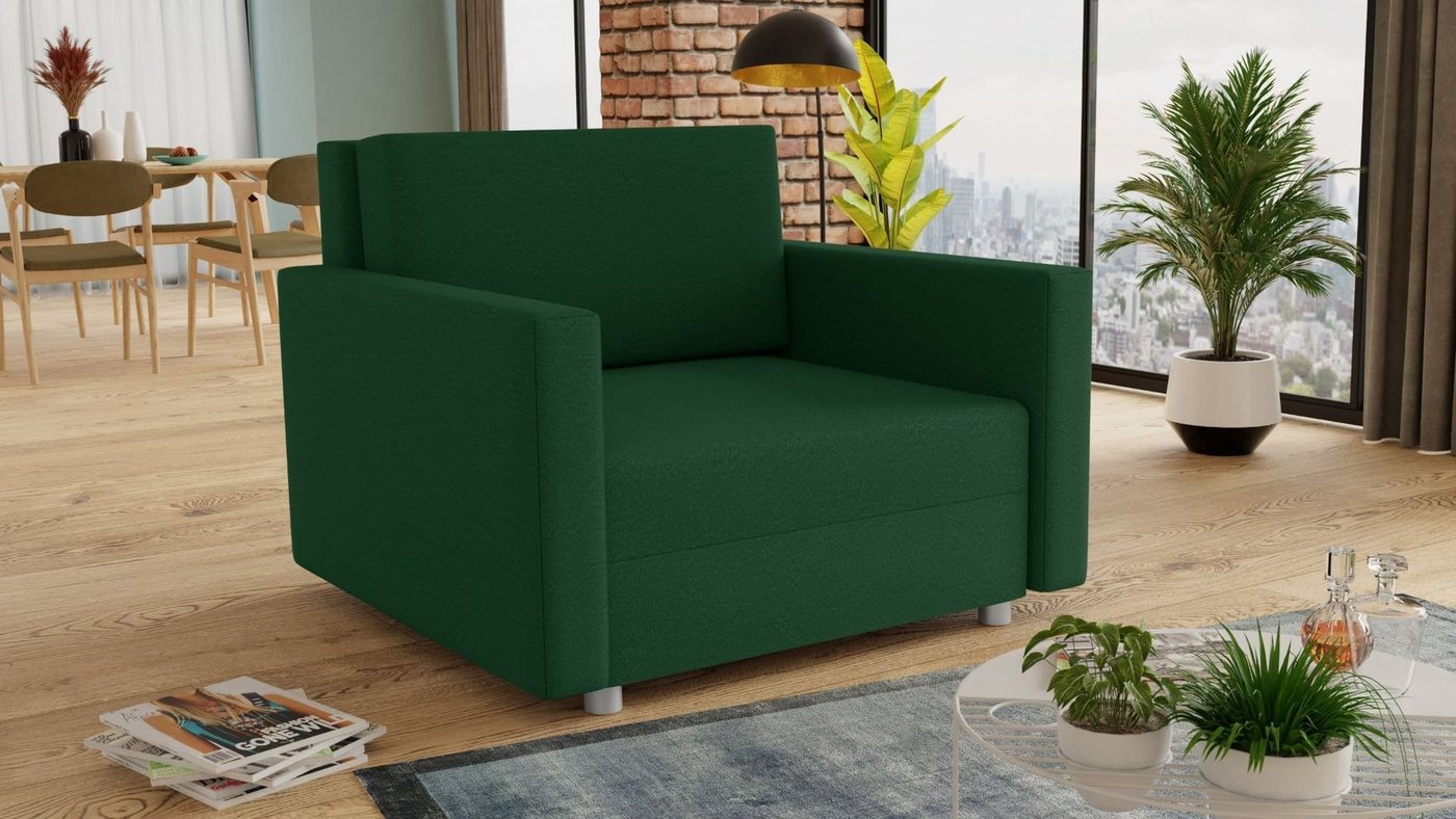 Sofnet Schlafsofa Pura Midi, mit Schlaffunktion und Bettkasten, Bettsofa, Couch, 2 Sitzer von Sofnet