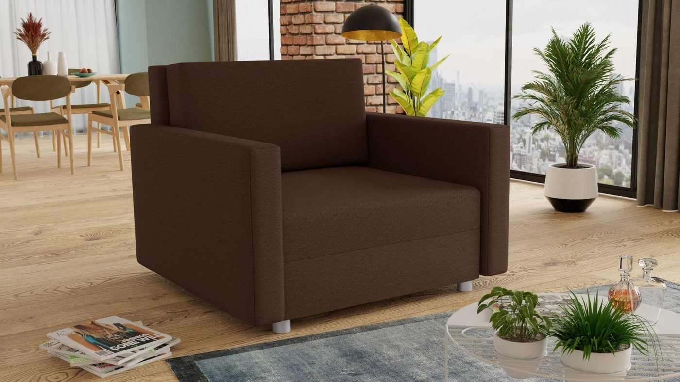 Sofnet Schlafsofa Pura Midi, mit Schlaffunktion und Bettkasten, Bettsofa, Couch, 2 Sitzer von Sofnet