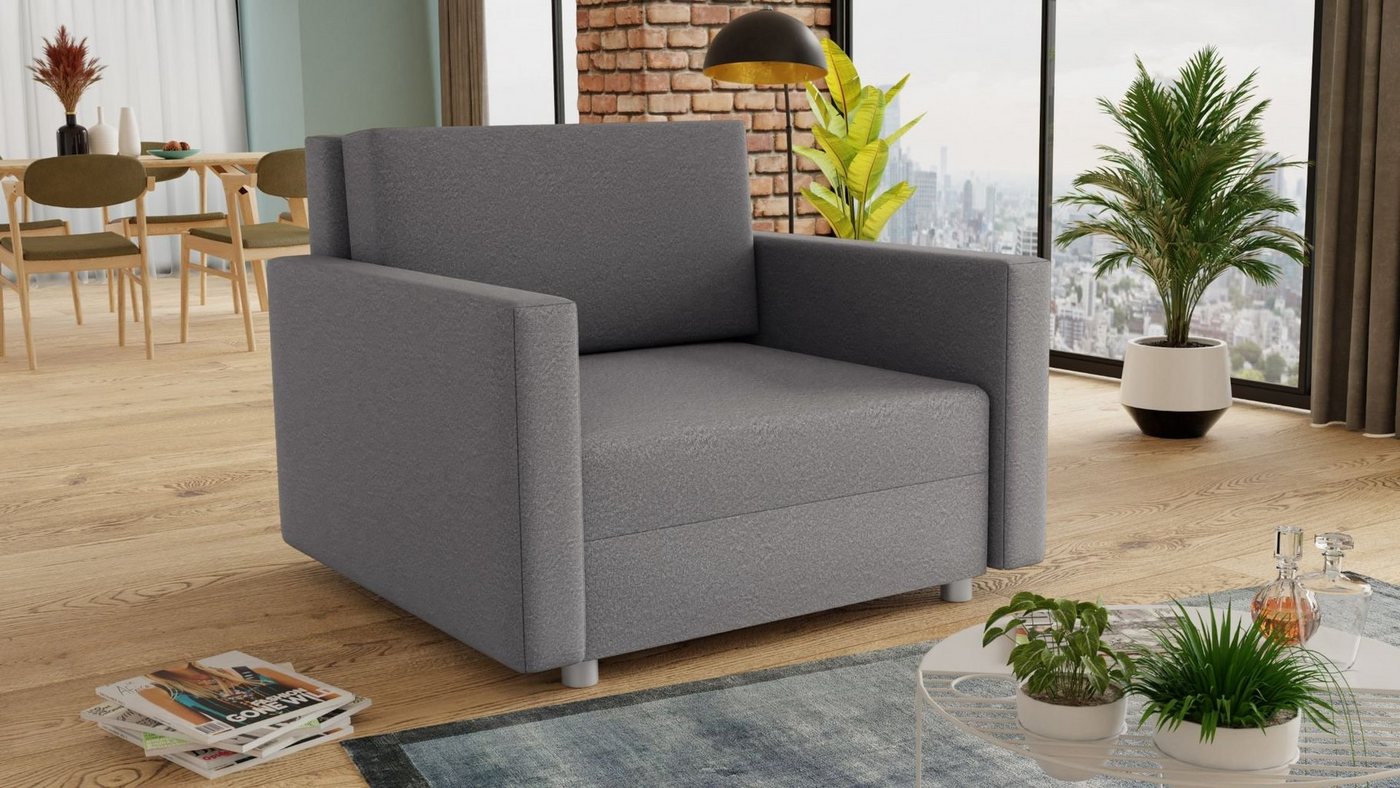 Sofnet Schlafsofa Pura Midi, mit Schlaffunktion und Bettkasten, Bettsofa, Couch, 2 Sitzer von Sofnet