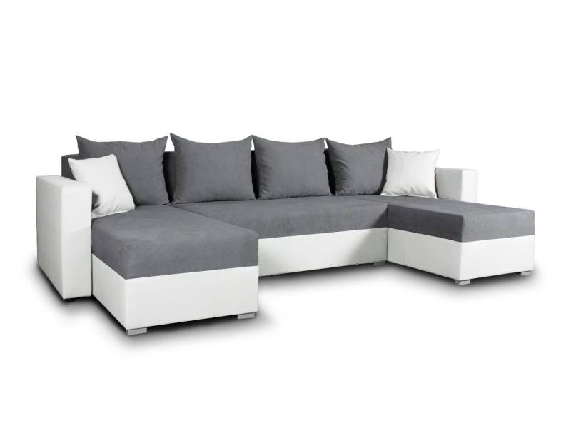 Sofnet Wohnlandschaft Beno, mit Schlaffunktion und Bettkasten, Ecksofa, U-Form Couch, Schlafsofa von Sofnet