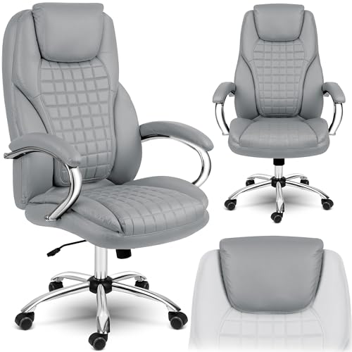 Sofotel Büro-Drehstuhl - Premium Bürodrehstuhl, Ergonomisch mit Gummirädern - Bequemer Gaming Stuhl - Weiche, Bequeme Kopfstütze - Geformter Sitz - 64 x 74 x 121 cm - Grau Sofotel Büro-Drehstuhl - Premium Bürodrehstuhl, Ergonomisch mit Gummirädern - Bequemer Gaming Stuhl - Weiche, Bequeme Kopfstütze - Geformter Sitz - 64 x 74 x 121 cm - Grau von Sofotel