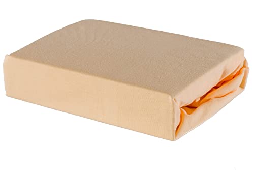 Soft Dream Bettlaken Spannbettlaken - 28 Farben - 100% Baumwolle Jerse (80 x 160 cm, Pfirsich) von Soft Dream