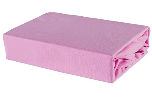 Soft Dream Bettlaken Spannbettlaken - 28 Farben - 100% Baumwolle Jerse (80 x 160 cm, Rosa) von Soft Dream