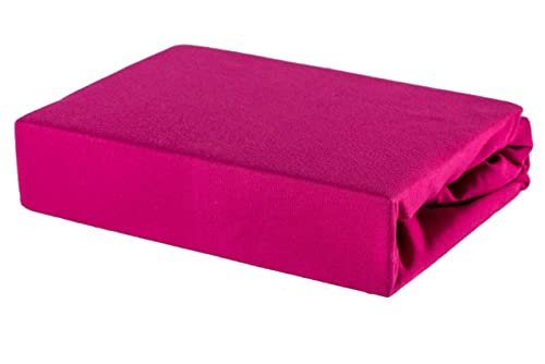 Soft Dream Bettlaken Spannbettlaken - 28 Farben - 100% Baumwolle Jerse (80 x 160 cm, Rotwein) von Soft Dream