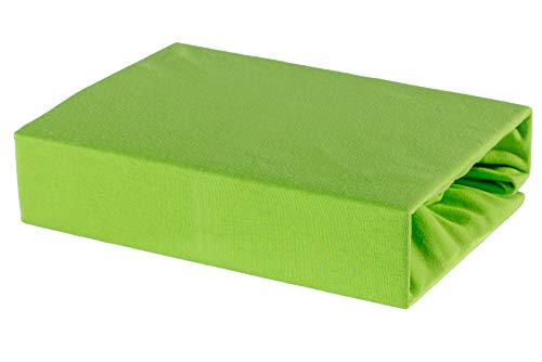 Soft Dream Bettlaken Spannbettlaken - 28 Farben - 100% Baumwolle Jerse (80 x 180 cm, Limette) von Soft Dream