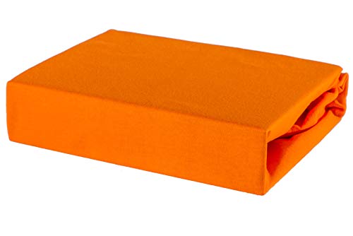 Soft Dream Bettlaken Spannbettlaken - 28 Farben - 100% Baumwolle Jerse (80 x 180 cm, Orange) von Soft Dream