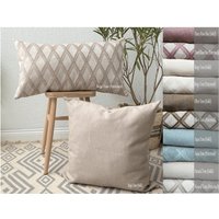 Beige Farbe Leinen Stoff Kissenbezug, Schwerer Lumbar Gewebtes Deko Kissenbezug | Nur Bezug 20x20 von SoftHomeTextile