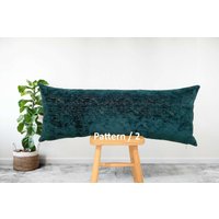 Dunkelgrüner Kissenbezug, Luxus-Designer-Kissenbezug Aus Chenille-stoff, Designer-Kissenbezüge | Nur Bezug 14x36, 35x90 von SoftHomeTextile