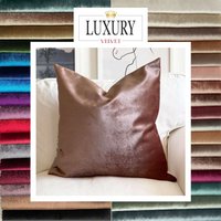 Luxus Rosa Gold Deko Kissen, 20x20 Samt Kissen Dekor Für Zuhause, Weihnachten | Nur Bezug von SoftHomeTextile