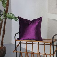 Samt Kissenbezug, Lila Farbe Wurfkissen, 20x20 Kissenkissen, Kissen Dekor Für Luxus Home, | Nur Bezug von SoftHomeTextile