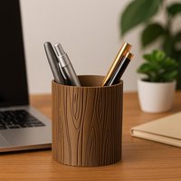 3D-Gedruckter Stifte Becher in Holzoptik | Schreibtisch Organizer - Halter Moderner Office 3D Druck 3D-Gedruckter Stifte Becher in Holzoptik | Schreibtisch Organizer - Halter Moderner Office 3D Druck von SoftLayerDesign