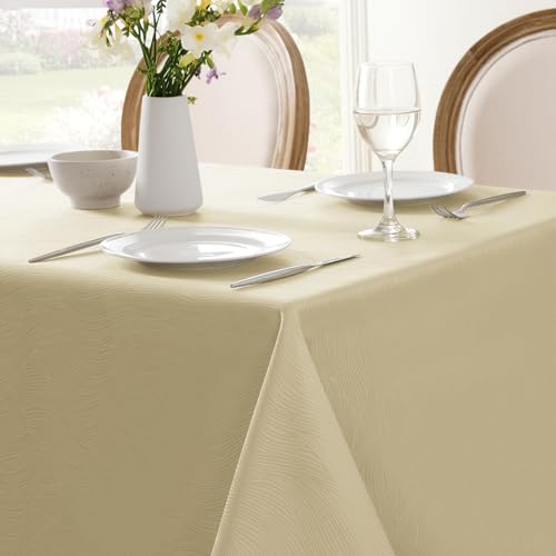Softalker Tischdecke Weihnachten 100x140 Beige mit Jacquard-Wellenmuster Abwaschbar Wasserabweisend Abwischbar Fleckschutz rechteckig Tischtuch für Outdoor Draußen Garten Party Geburtstag Hochzeit Softalker Tischdecke Weihnachten 100x140 Beige mit Jacquard-Wellenmuster Abwaschbar Wasserabweisend Abwischbar Fleckschutz rechteckig Tischtuch für Outdoor Draußen Garten Party Geburtstag Hochzeit von Softalker