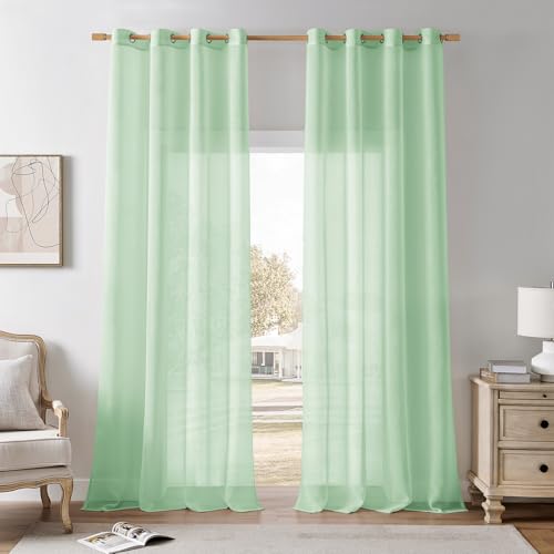 Softalker Vorhang Grün mit ösen Gardinen Wohnzimmer Transparent 225 cm Lang Stores Gardine Schal 2er Set Leinenoptik Vorhänge Schlafzimmer 140 cm Breit für Schiene Deko Küchen Kinderzimmer Softalker Vorhang Grün mit ösen Gardinen Wohnzimmer Transparent 225 cm Lang Stores Gardine Schal 2er Set Leinenoptik Vorhänge Schlafzimmer 140 cm Breit für Schiene Deko Küchen Kinderzimmer von Softalker