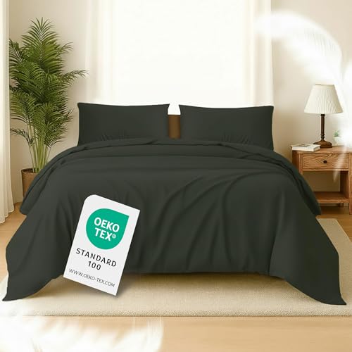 Softex Royal Baumwolle Bettwäsche 155x200 cm, 2 teiliges Bettwäsche Set, 2er Set mit 1 Kissenbezug 80x80 cm, Öko-Tex Bettwäsche Anthrazit, mit YKK Reißverschluss Softex Royal Baumwolle Bettwäsche 155x200 cm, 2 teiliges Bettwäsche Set, 2er Set mit 1 Kissenbezug 80x80 cm, Öko-Tex Bettwäsche Anthrazit, mit YKK Reißverschluss von Softex Royal