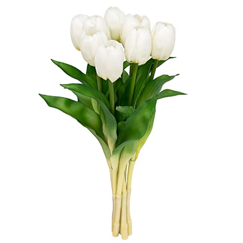 Softflame Künstliche/künstliche Blumen – Tulpen, Weiß, 8 Stück für Hochzeit, Zuhause, Party, Restaurant von Softflame