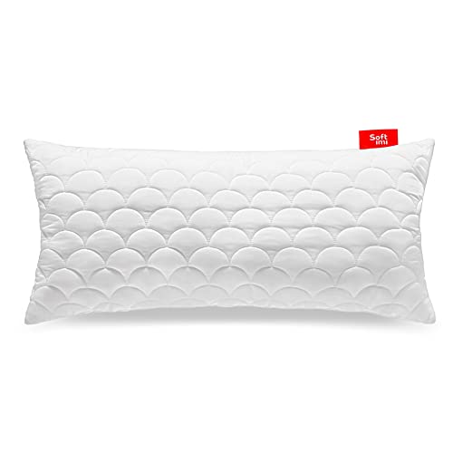 Softimi Gestepptes Premium Kissen 50x90 cm Antiallergisch - Anti-Milben - Geruchlos sofort verwendbar - Mit Härteeinstellung (50x90 cm) von Softimi