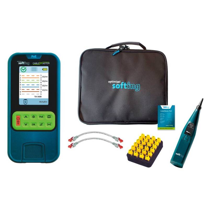 B-Ware Softing Cable Master Po E Kit Tester Netzwerkprüfer Po E++ Verdrahtungsgerät B-Ware Softing Cable Master Po E Kit Tester Netzwerkprüfer Po E++ Verdrahtungsgerät von Softing