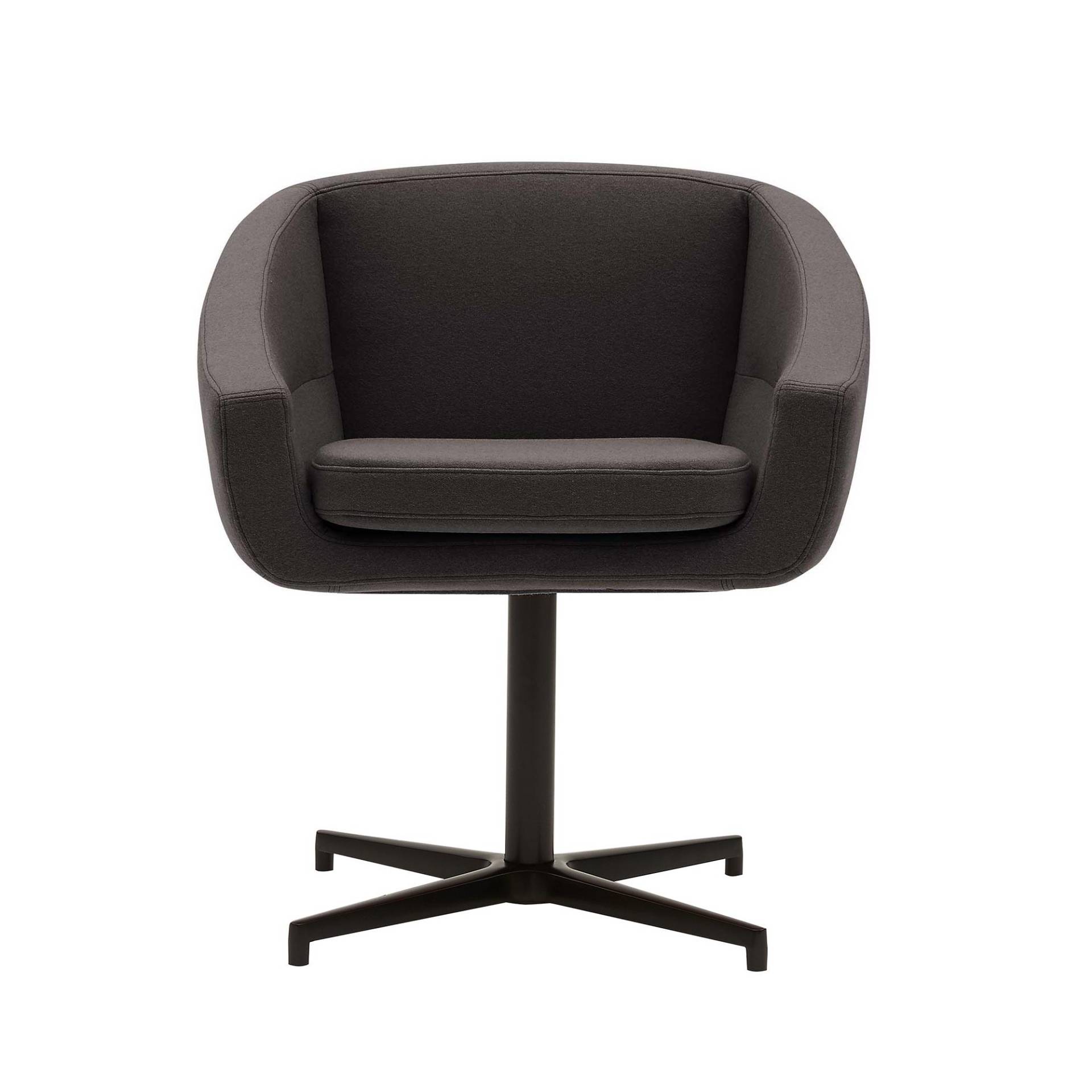 Softline - Aiko Swivel Drehsessel - schwarz/khaki/Stoff Vision 443/BxHxT 64x75x55cm/Gestell schwarz von Softline