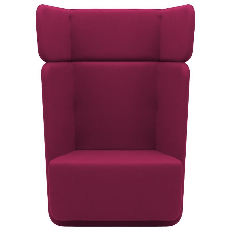 Softline - Basket Sessel mit hohem Rücken - violett/Stoff Filz 629/BxHxT 95x126x74cm von Softline