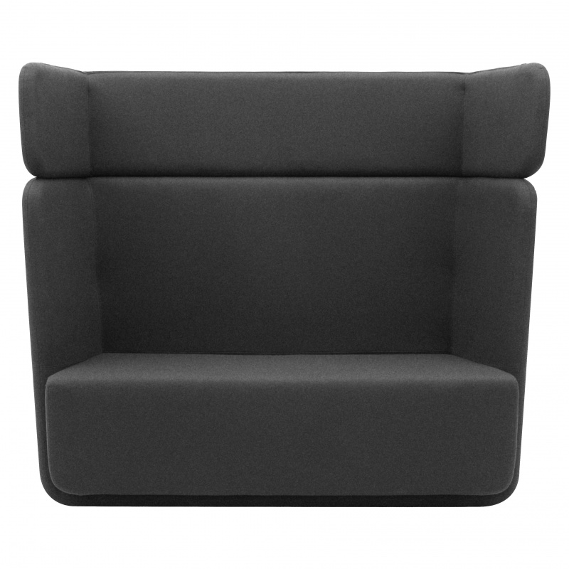 Softline - Basket Sofa mit hohem Rücken - anthrazit/Stoff Filz 610/BxHxT 152x126x74cm von Softline