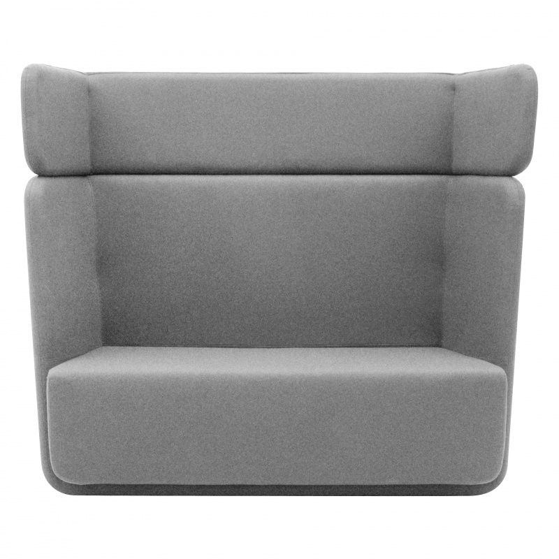 Softline - Basket Sofa mit hohem Rücken - grau/Stoff Filz 620/BxHxT 152x126x74cm von Softline