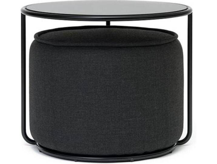 Softline Beistell-Tisch mit Hocker Tom schwarz, Designer Sascha Sartory, 47/37 cm Softline Beistell-Tisch mit Hocker Tom schwarz, Designer Sascha Sartory, 47/37 cm von Softline